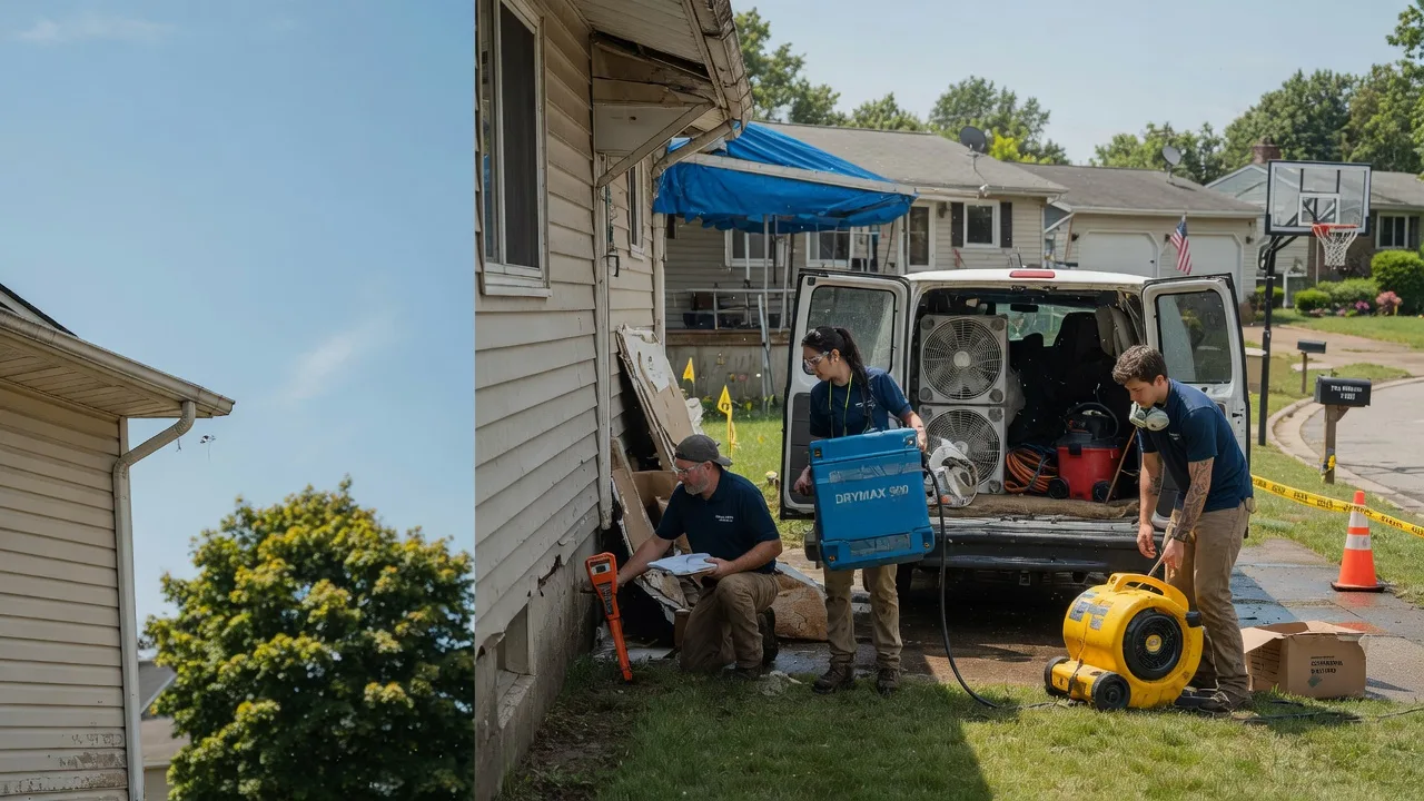 Ceiling Leak Cleanup in Farmersville, IL near me